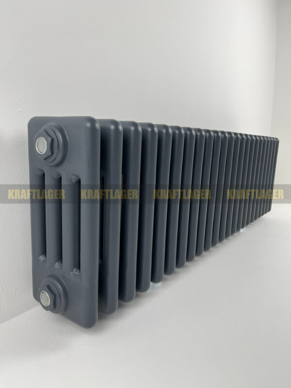 4 kolonnu horizontāls radiators, 300 x 1055 mm, krāsa - Antracīts