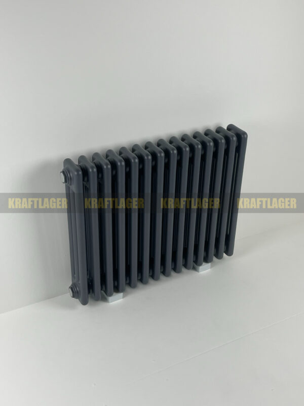 3 kolonnu horizontāls radiators 500 x 650 mm, krāsa - antracīts - Image 5