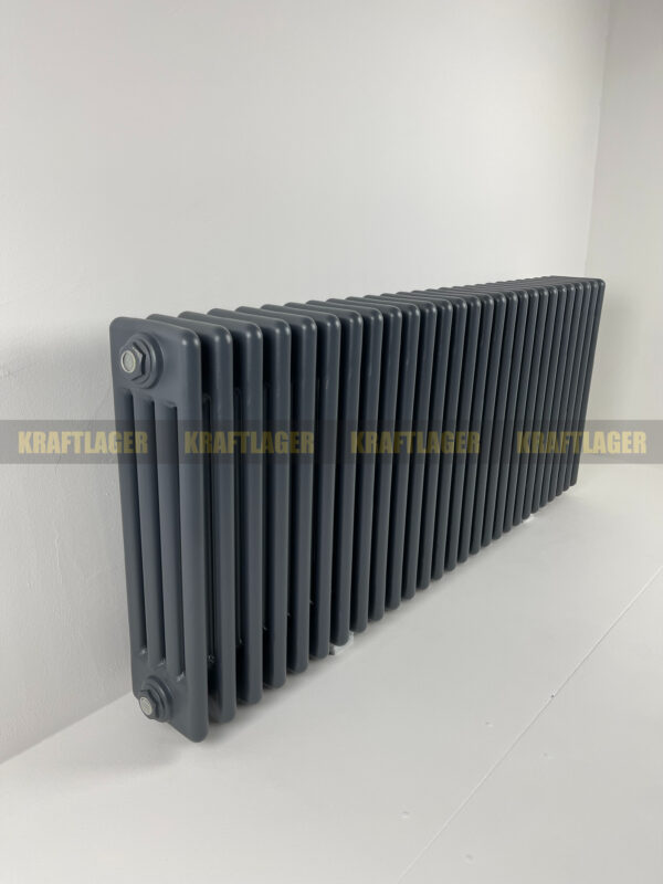 4 kolonnu horizontāls radiators, 500 x 1235 mm, krāsa - antracīta