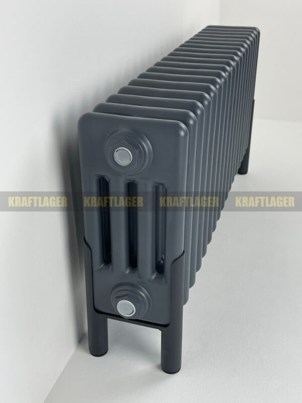 4 kolonnu horizontāls radiators, 300 x 1055 mm, krāsa - Antracīts - Image 6