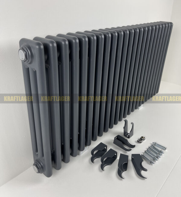 3 kolonnu horizontāls radiators 500x1055 mm, krāsa-antracīts