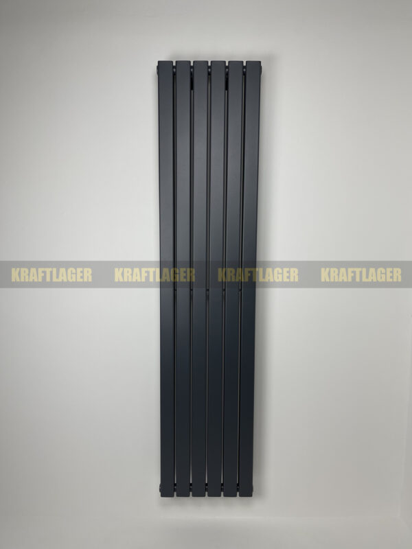 Vertikāls antracīta krāsas radiators 1800 x 408 Duplex - apakšas pieslēgums