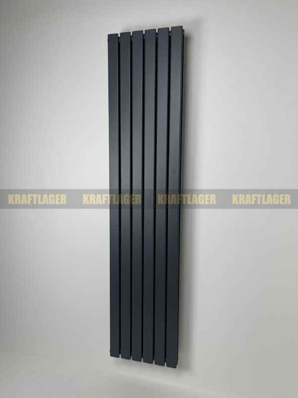 Vertikāls antracīta krāsas radiators 1800 x 408 Duplex