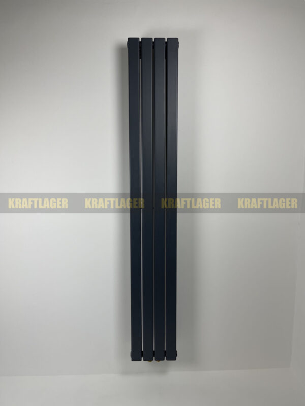 Vertikāls antracīta krāsas radiators 1800 x 272 Duplex - apakšas pieslēgums