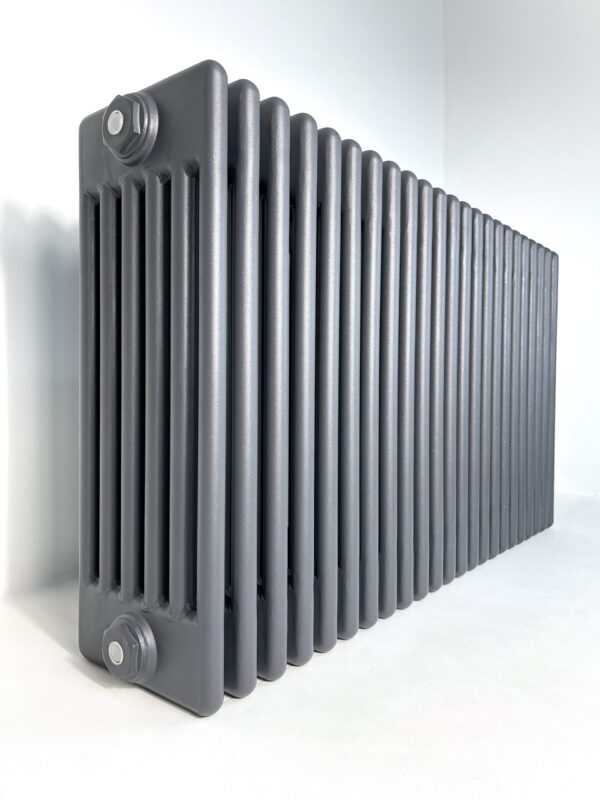 6 kolonnu 600×1055 mm horizontāls radiators, krāsa – Antracīts (RAL 7016) - Image 6